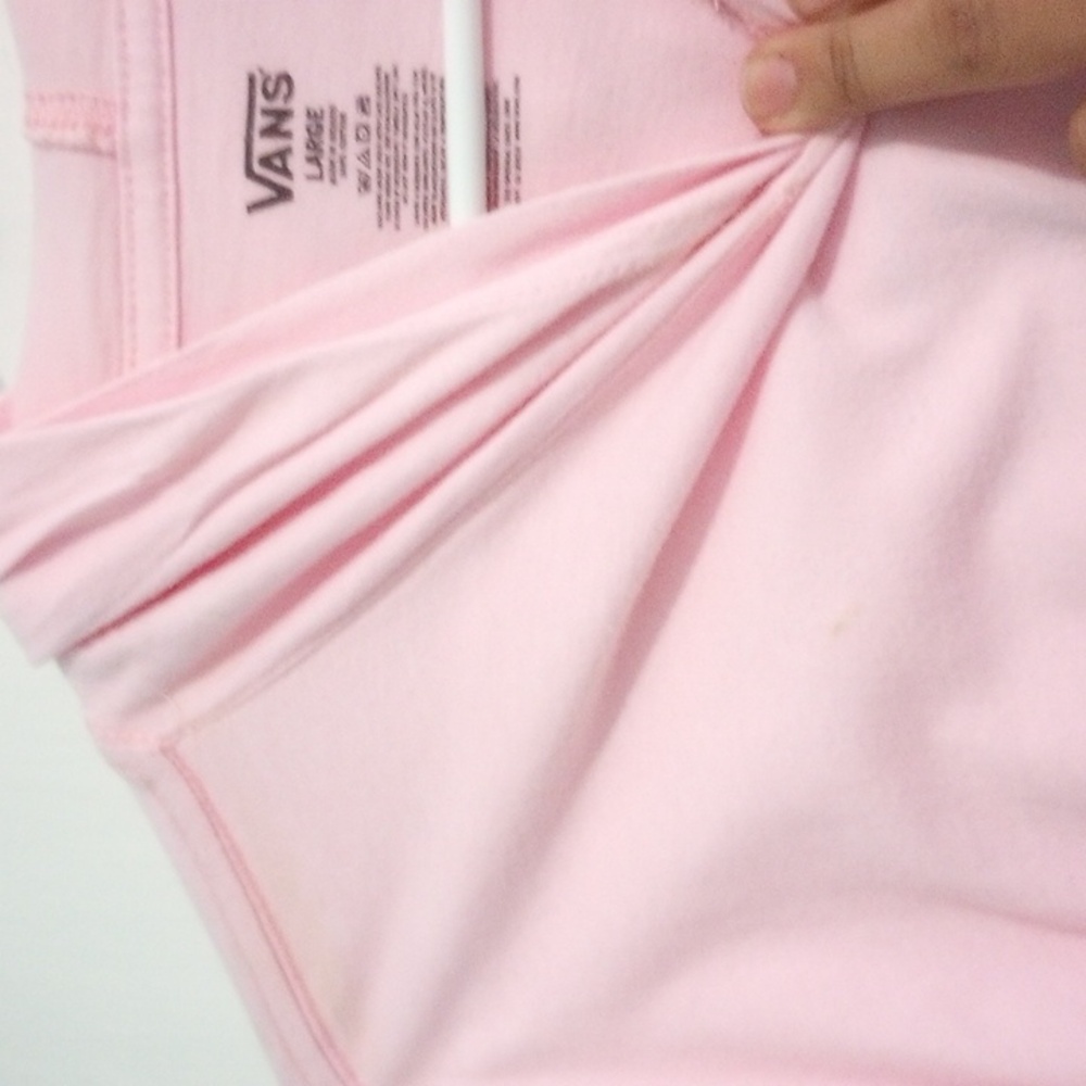 Vans Off the Wall Since 1966 Mens Light Pink Graphic Hooded Long Sleeve - Picture 4 of 6